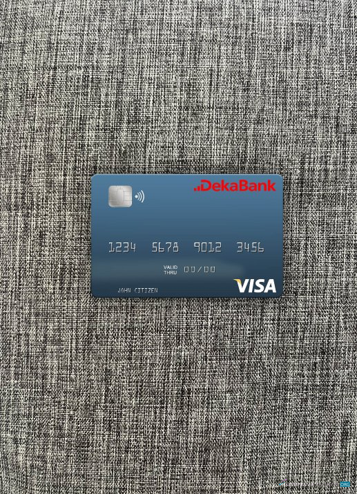 Download Germany Deka Bank visa card photolook front Photoshop template